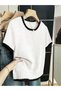 Crew Neck Knitwear Short Sleeve T-Shirt