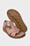 Orthopedic Sole Comfortable Velcro Women's Sandals Beige - 5