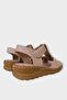 Orthopedic Sole Comfortable Velcro Women's Sandals Beige - 4
