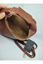 Women's Oval Style Soft Leather Luxury Hand Shoulder Bag15X26Cm - 3
