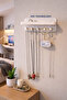 Wall Mounted Jewelry Organizer with Shelves Necklace Bracelet Hanger Ring Stand Stylish Organizer