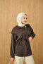 Women's Scarf Collar Cupra Shirt Gray - 4