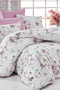 Double Duvet Cover Set Cotton Lavender Spring