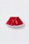 Girl's Carnival Red Tulle Skirt - Layered with Bow Detail
