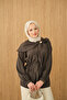Women's Scarf Collar Cupra Shirt Gray - 5