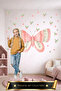 Fairytale Pink Butterfly Wall Sticker – Premium Children's Room Sticker Set - 3