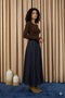 Women's 8-Piece Stitched Detailed Design Belted Denim Skirt - 3