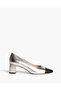 LOW HEEL PUMP IN SILVER