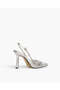 HIGH HEEL SLING BACK IN SILVER - 3