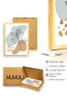 Natural Wood Framed Minimal Leaf Pattern Painting - Pastel Tones |   Huhu1405 - 3