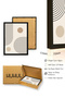 Natural Wood Framed Geometric Patterned Painting - Minimal |   Huhu1134 - 3
