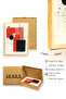 Natural Wood Framed Abstract Patterned Painting - Vibrant Tones |   Huhu1230 - 3