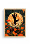 Natural Wood Framed Abstract Painting I Huhu1255 - Single Painting Natural Wood Frame - 2