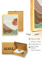Natural Wood Framed Abstract Landscape Patterned Painting - Pastel Tones |   Huhu1580 - Single Table Natural Wood Frame - 3