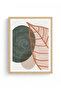 Natural Wood Framed Abstract Painting I Huhu1359 - Single Painting Natural Wood Frame - 2