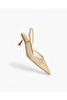 METALLIC MESH SLING BACK IN GOLD - 3