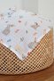 Muslin Baby Blanket 110X110Cm Rabbit Pattern Organic Cotton Baby Shower Gift - 2