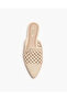 BRAIDED FLAT MULE IN NATURAL - 4