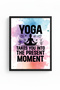 Abstract Yoga Themed Painting with Black Wooden Frame - Vibrant Tones |   Huhu1259 - Single Table Black Frame - 2