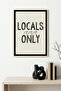 Natural Wooden Framed Text Patterned Painting - Minimal |   Huhu1073