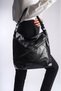 Women's Patterned Leather Zipper Detailed Casual Hobo Shoulder Bag - 3