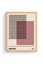Natural Wood Framed Geometric Patterned Painting - Pastel |   Huhu1105 - 2