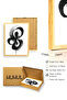 Natural Wood Framed Abstract Black and White Patterned Painting - Modern |   Huhu1204 - 3