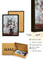 Natural Wood Framed Floral Pattern Painting - Pastel Tones |   Huhu1173 - 3