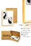 Natural Wood Framed Minimal Black and White Patterned Painting - Modern |   Huhu1225 - 3