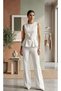 Embellished Waist Detailed Denim Two-Piece Set - Designer Cut - Stylish Summer Denim