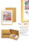 Natural Wood Framed Abstract Landscape Patterned Painting - Vibrant Tones |   Huhu1154 - 3