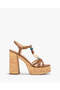 HIGH HEEL SANDAL WITH TRIM