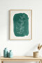 Natural Wood Framed Abstract Painting I Huhu1442 - Single Painting Natural Wood Frame