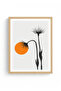 Natural Wood Framed Abstract Floral Pattern Painting - Vibrant Tones |   Huhu1060 - 2