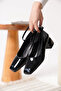 Black patent leather women's high heeled shoe tr18ms16a - 3