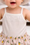 Sweet Baby Girl Lemon Patterned Skirted Set with Hat 3-Piece Combination with Bodysuit Inside - 3