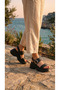 High Platform Wedge Heel Double Ribbon Buckle Detailed Skin Summer Women's Sandals Shoes - 5