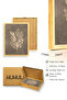 Natural Wood Framed Minimal Leaf Pattern Painting - Pastel Tones |   Huhu1087 - 3