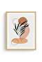 Natural Wood Framed Abstract Painting I Huhu1525 - 2