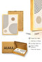Natural Wood Framed Geometric Patterned Painting - Minimal |   Huhu1134 - 3