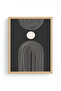 Natural Wood Framed Abstract Painting I Huhu1441 - Single Painting Natural Wood Frame - 2