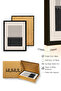Minimal Line Art Painting with Black Wooden Frame - Black-White |   Huhu1031 - Single Table Black Frame - 3
