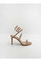 MEDIUM HEELED SANDALS IN NUDE