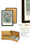 Black Wooden Framed Flower Patterned Painting - Pastel Tones |   Huhu1163 - Single Table Black Frame - 3