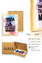 Natural Wood Framed Abstract Yoga-Themed Painting - Vibrant Tones |   Huhu1259 - Single Table Natural Wood Frame - 3