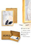 Natural Wood Framed Minimal Leaf Pattern Painting - Pastel Tones |   Huhu1281 - 3