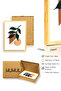 Natural Wood Framed Minimal Leaf Pattern Painting - Vibrant Tones |   Huhu1456 - 3
