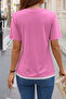 New Season Women's Short Sleeve Crew Neck Viscose Blouse - 5
