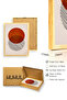 Natural Wood Framed Geometric Pattern Painting - Vibrant Tones |   Huhu1625 - Single Table Natural Wood Frame - 3