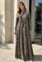 Patterned Viscose Dress Leopard B2590 Leopard
